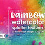Rainbow Watercolor Splatter Textures