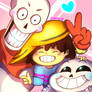 Skelebros and Frisk