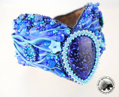 Blue Shibori Cuff