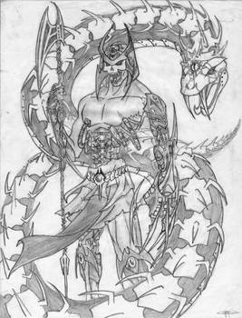 mecha-Shao Kahn with Nagini