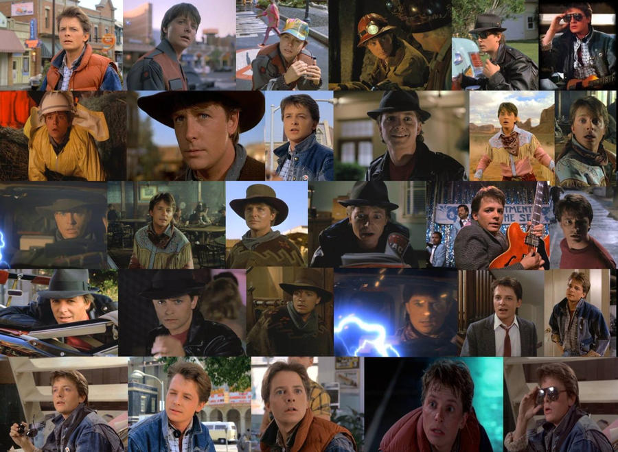 Back to the Future Marty Collage