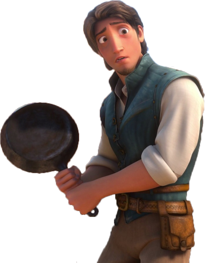 Tangled Flynn Rider with the Frying Pan PNG. by ENT2PRI9SE on DeviantArt