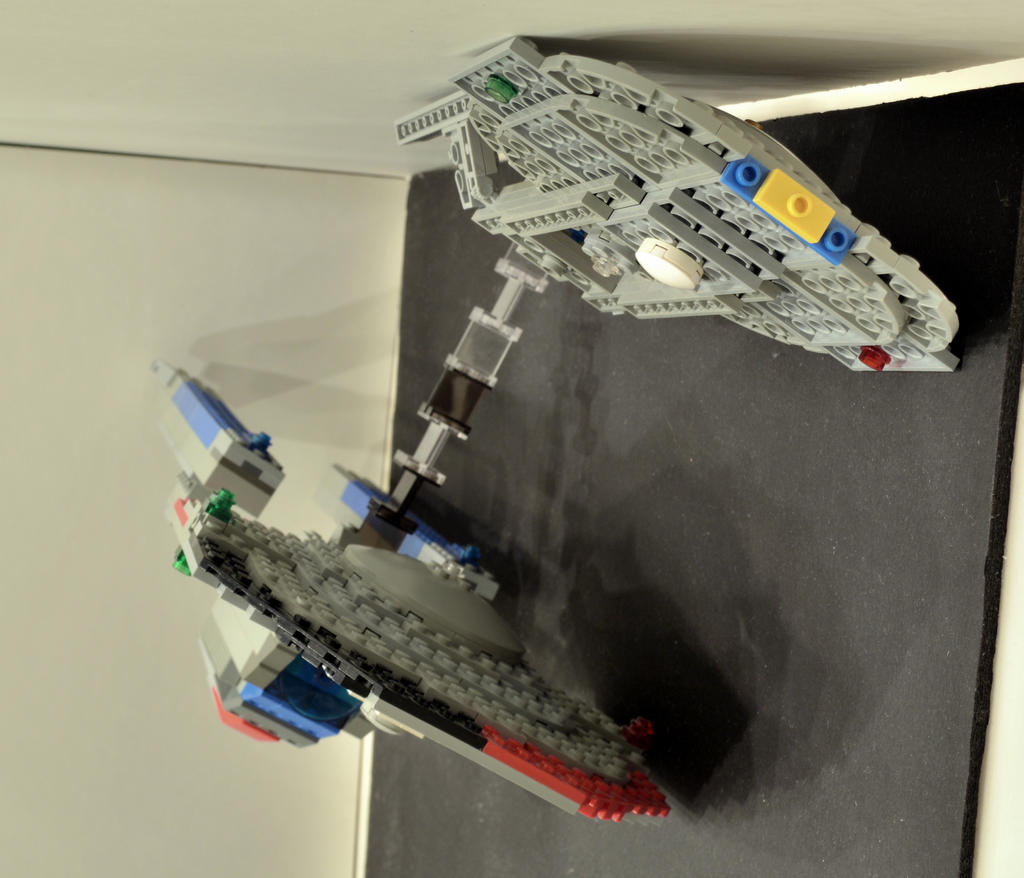 Lego Star Trek Excelsior and NX-01 2