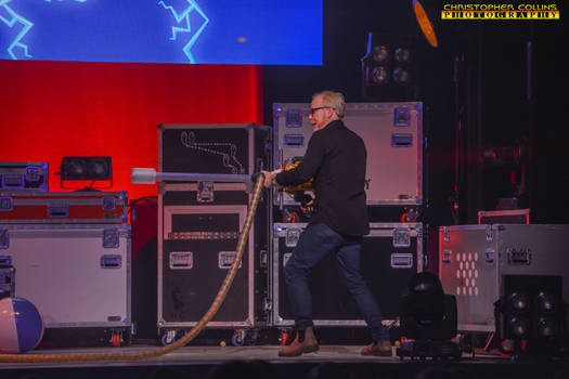 Adam Savage with Tennis Ball Gun March 19, 2017