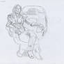 Mirror Mirror T'Pol in Captain's chair sketch