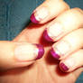 purple french manicure nail art