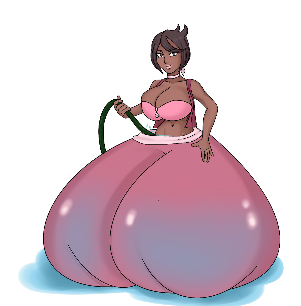 Olivia Water Pants inflation by Hoshii-po on DeviantArt