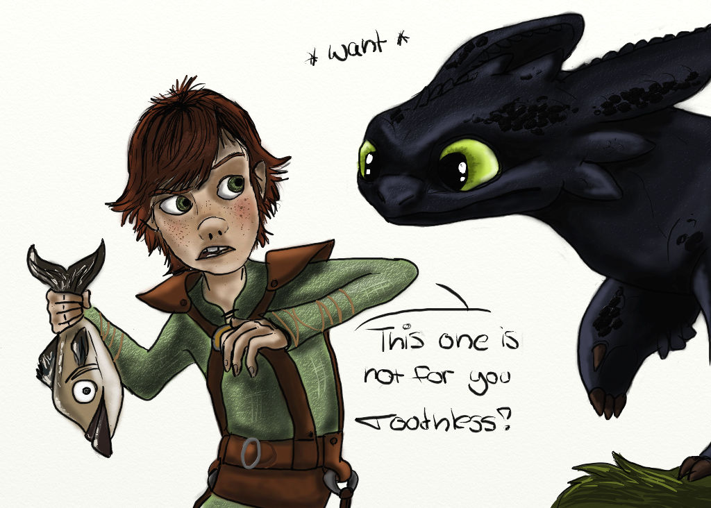 This fish is not for you Toothless... by KanpekiNaSekai on DeviantArt