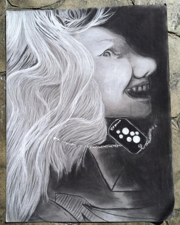 Charcoal Face Scan Self Portrait by spotshine on DeviantArt