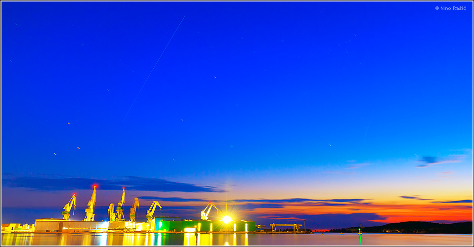 ISS passing over Pula, Croatia