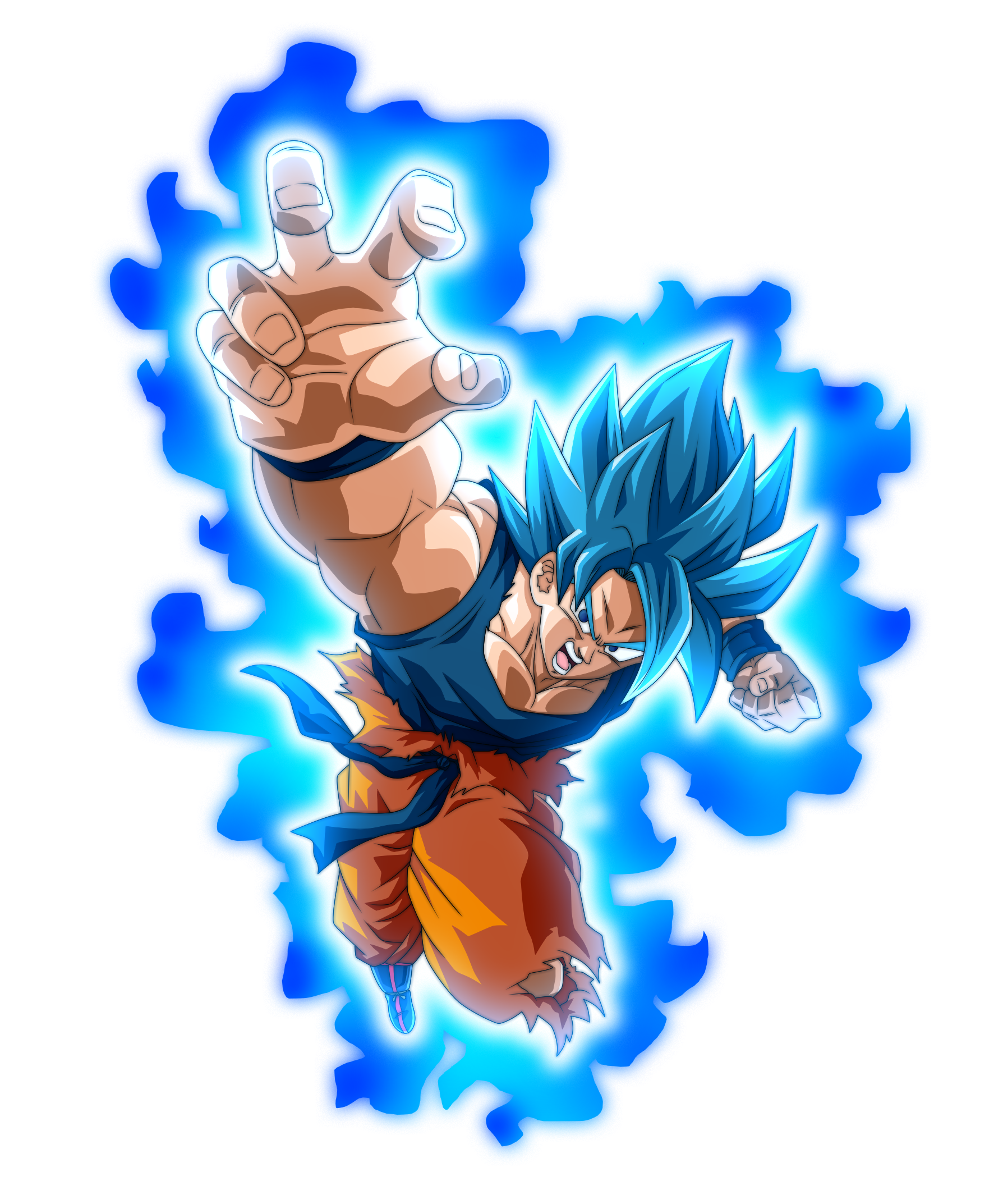 Goku SSJ Blue v2 + Aura by SaoDVD on DeviantArt