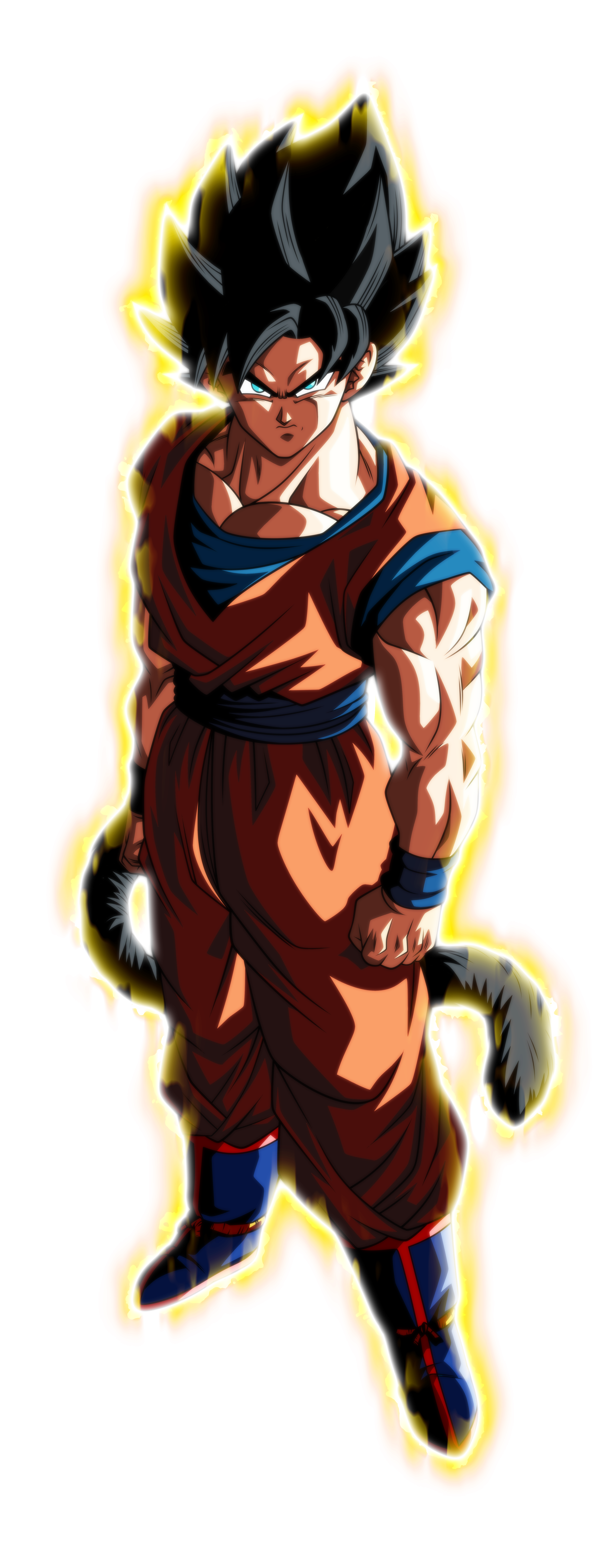 Universal Super Saiyan Blue Goku w/ Aura by BlackFlim on DeviantArt