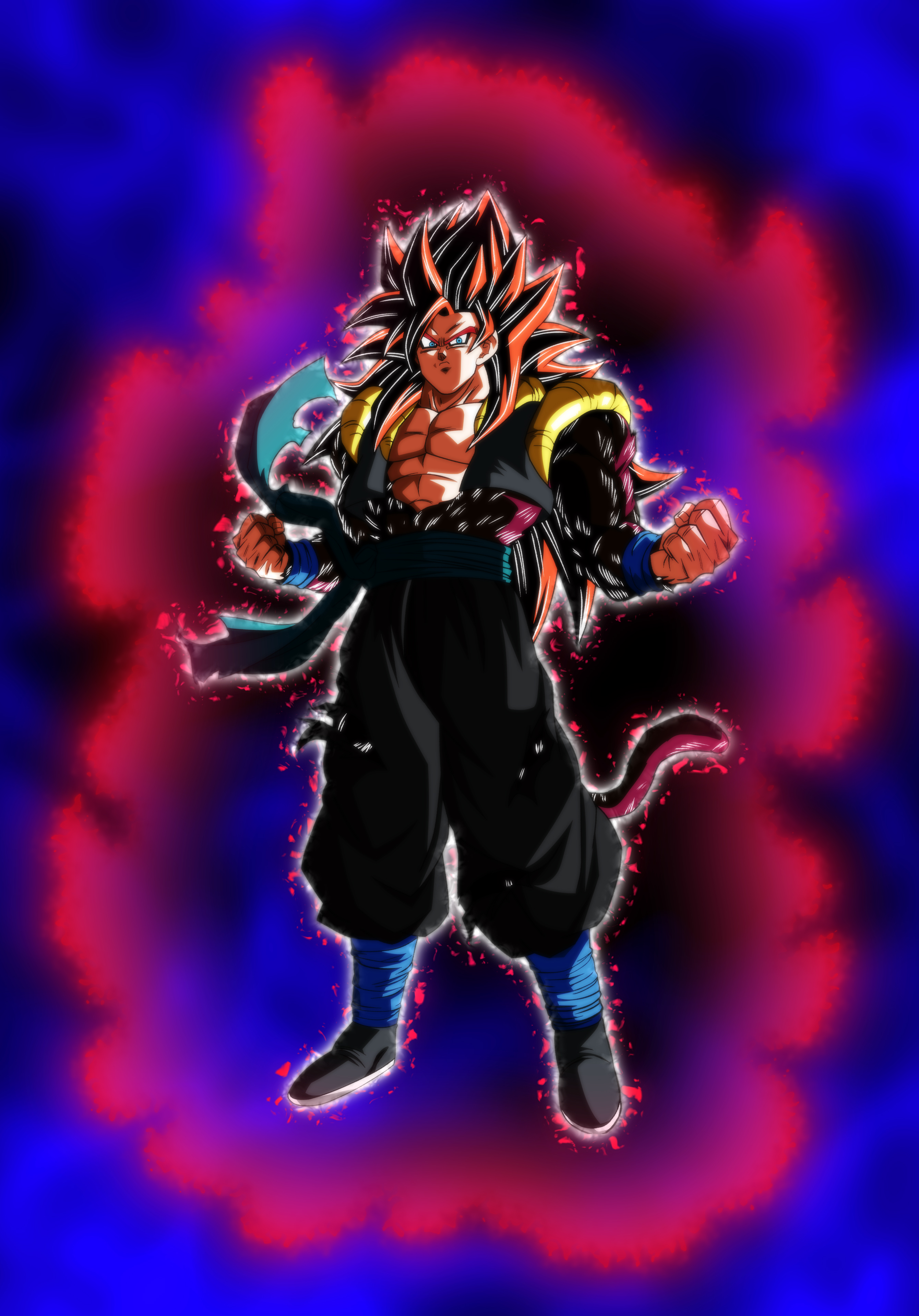 Limit Breaker Super Saiyan 4 Gogeta w/ Aura BG by BlackFlim on DeviantArt