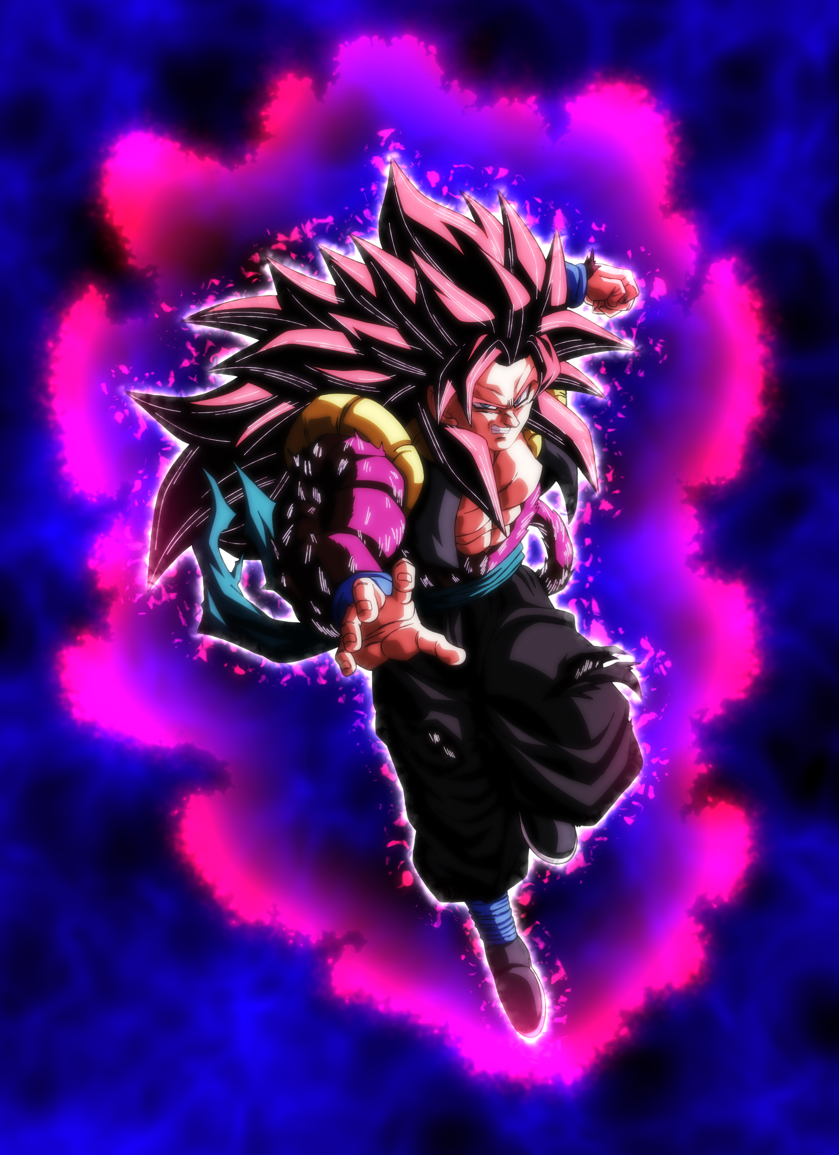 Limit Breaker Super Saiyan 4 Gogeta w/ Aura BG by BlackFlim on DeviantArt