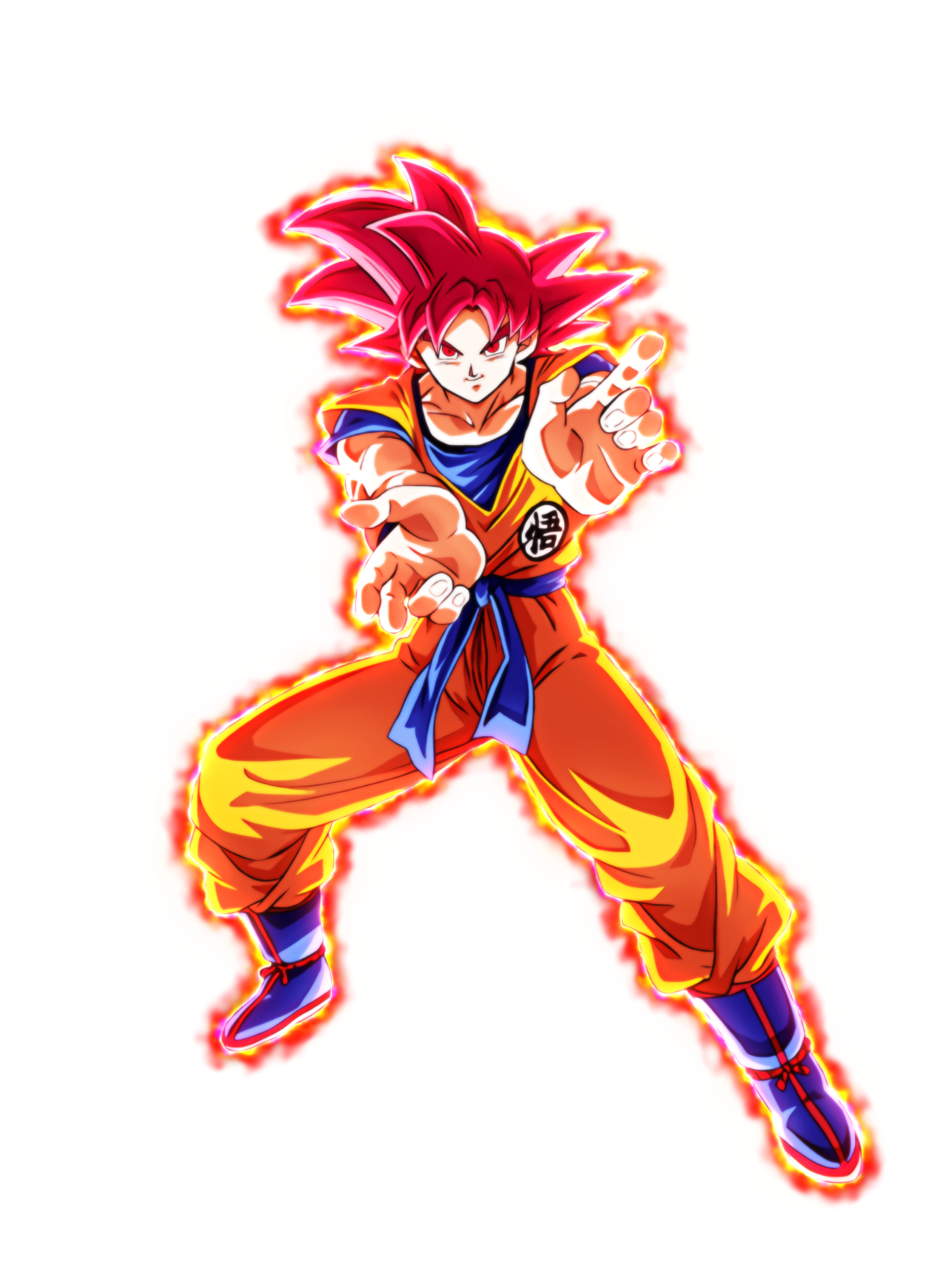 Super Saiyan God Goku W Aura By Blackflim On Deviantart