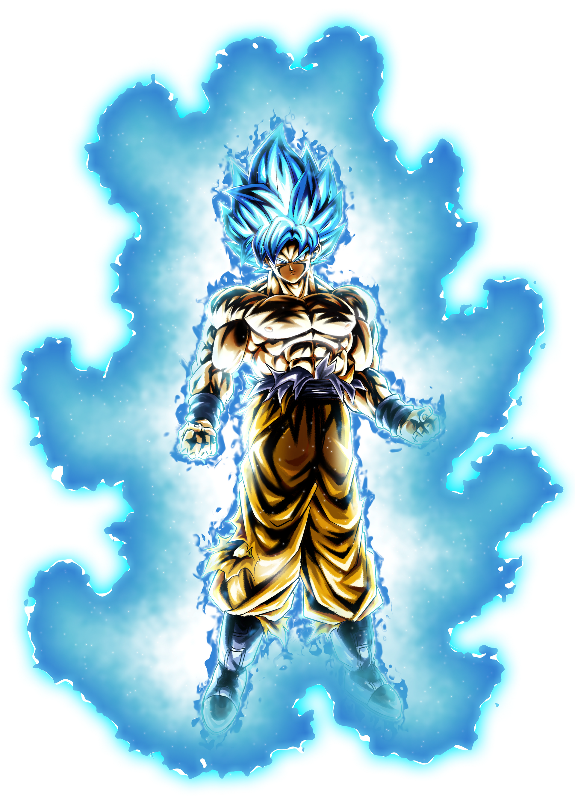 Universal Super Saiyan Blue Goku w/ Aura by BlackFlim on