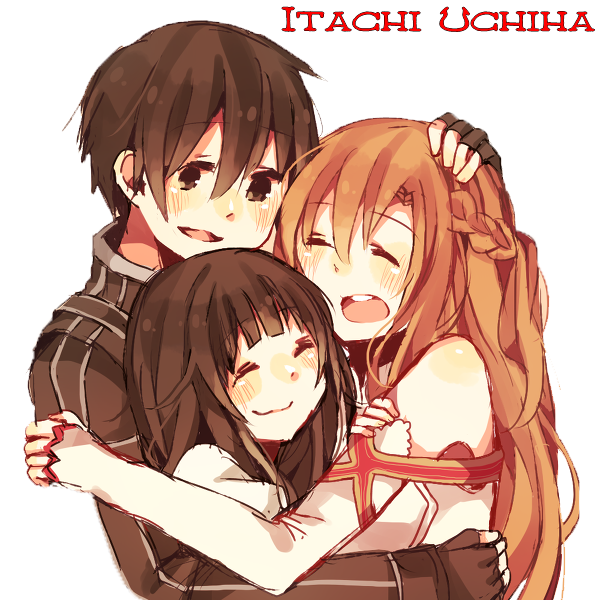 wallpapers Kirito Asuna And Yui Fanart sword art online kirito e asuna e yui