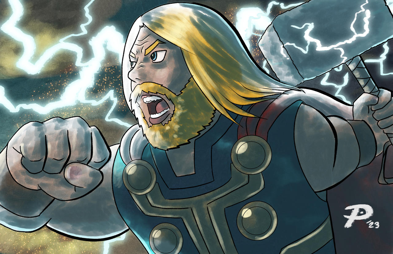 Thor Pulling Rope Thor Swings His Powerful Hammer by PTR-Trick on DeviantArt