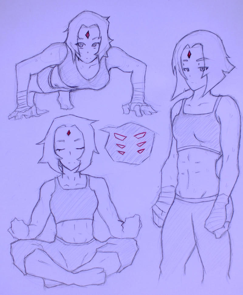 Raven workout? by undeadlozer on DeviantArt