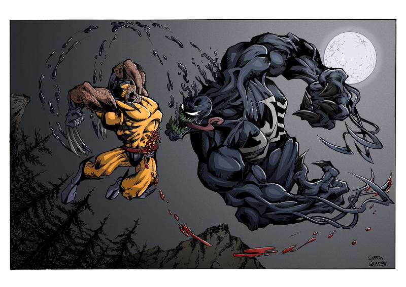 Wolverine Vs. Venom colored