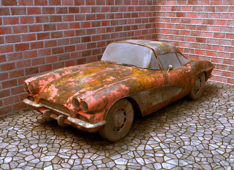 rusted corvette