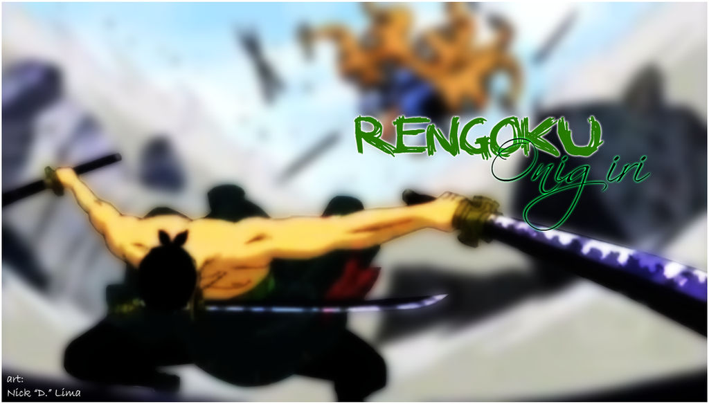 Tried recreating this badass scene before Zoro's Rengoku Onigiri in  Monochrome : r/OnePiece