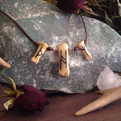 Custom Rune Bone Necklace