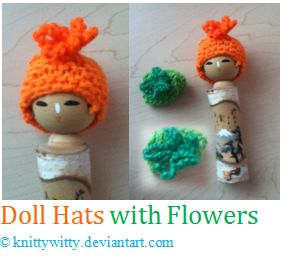 Doll Hats with Flowers