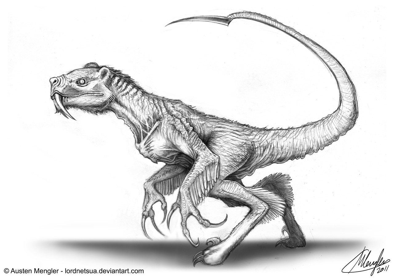 Creature Design: Concept 8 - Sabertooth Raptor