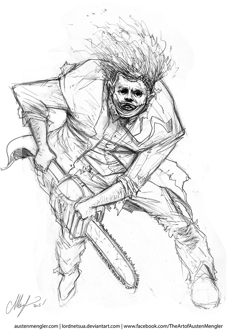 Leatherface Coloring Pages Images.