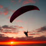 sunset paragliding