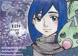 Ken Ichijouji and Leafmon Fan Art Wallpaper
