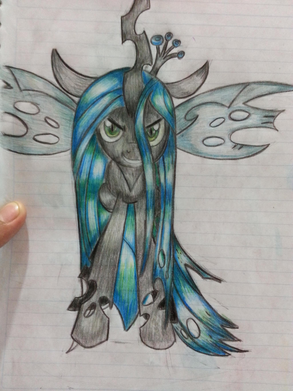 Queen Chrysalis Draw on Notebook by alanfernandoflores01 on DeviantArt