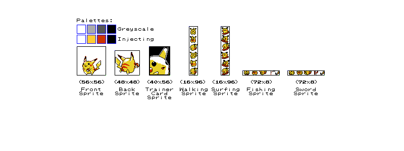 Pikachu (Crystal Clear sprite template)