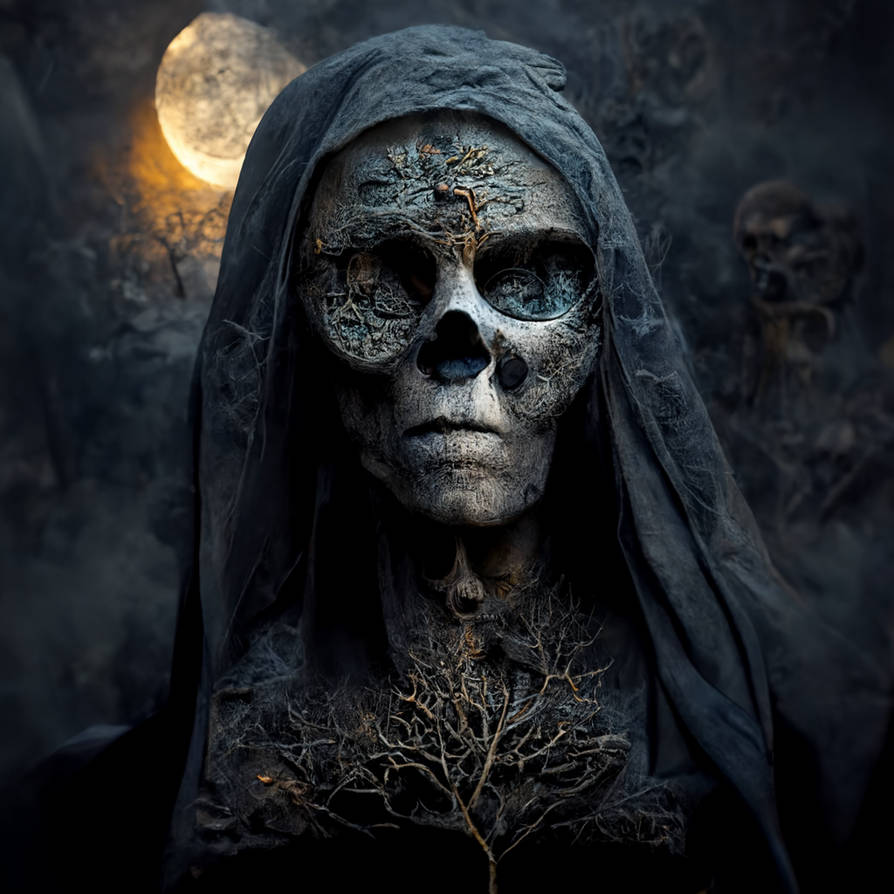 BigRed death cloaked figure death mask graveyard b by SketchesbyDani on ...