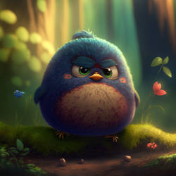 BigRed cute chubby angry birds forest background s