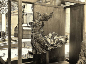 Statue in Milan's cemetery