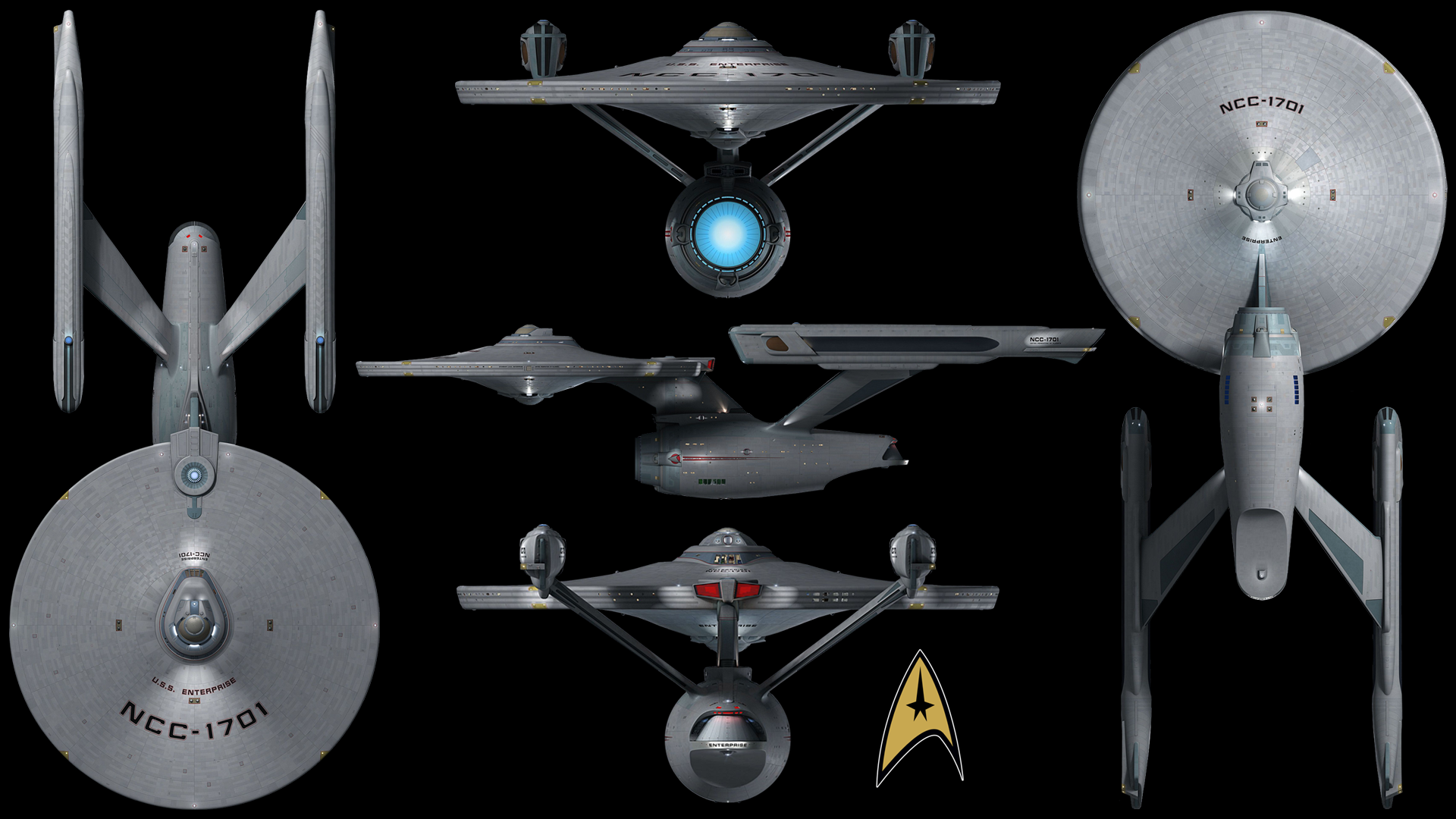 U.S.S. Enterprise (Refit) Wallpaper by Spirit--Of-Adventure on DeviantArt