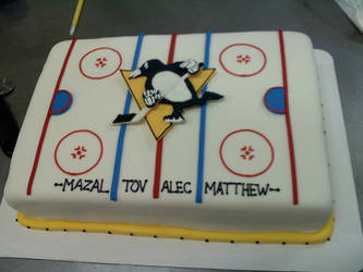 NHL Penguins Cake