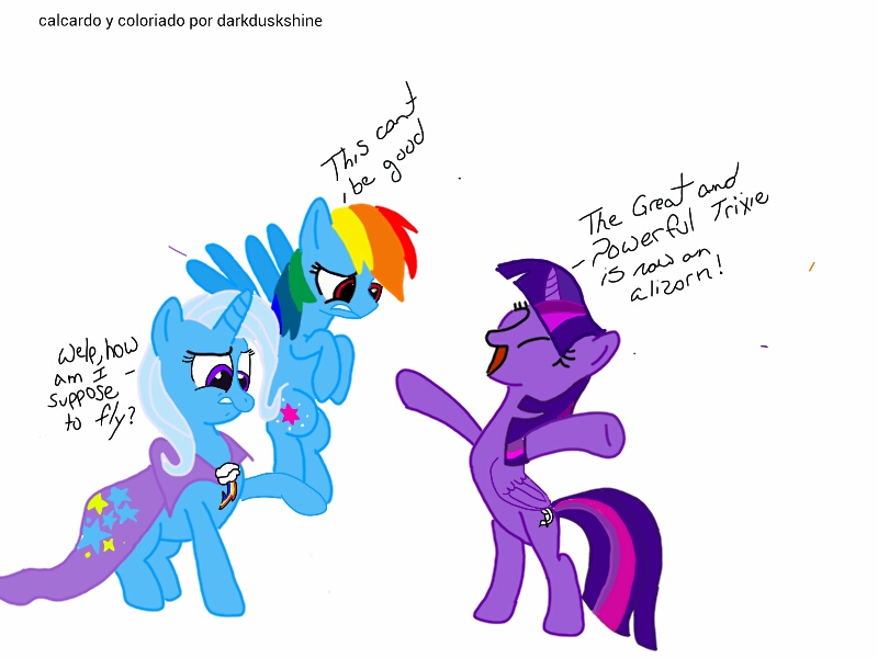 Twilight,Rainbow Dash and trixie body swap