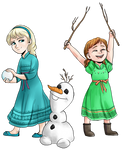 PNG de Elsa y Ana (Frozen)