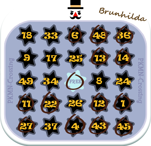 PKMNC: Brunhilda's Bingo Card