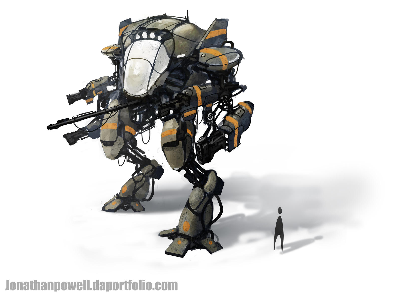 Mech Design Front Mech Design by ArtofJonathanPowell on DeviantArt