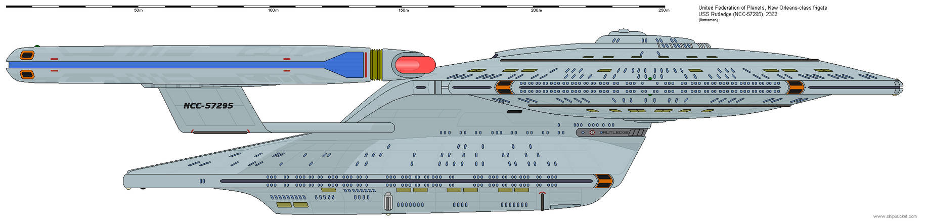 New Orleans-class frigate USS Rutledge (NCC-57295) by dave-llamaman on ...