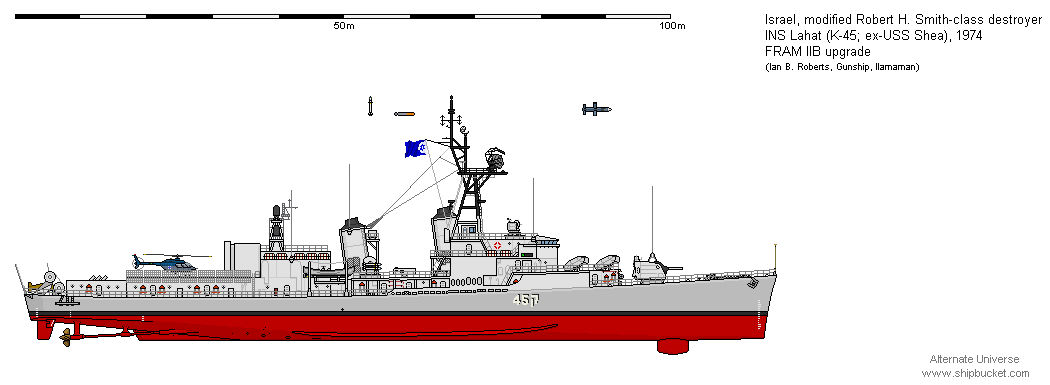 FRAM IIB destroyer INS Lahat (K-45) - Israel (AU) by dave-llamaman on ...