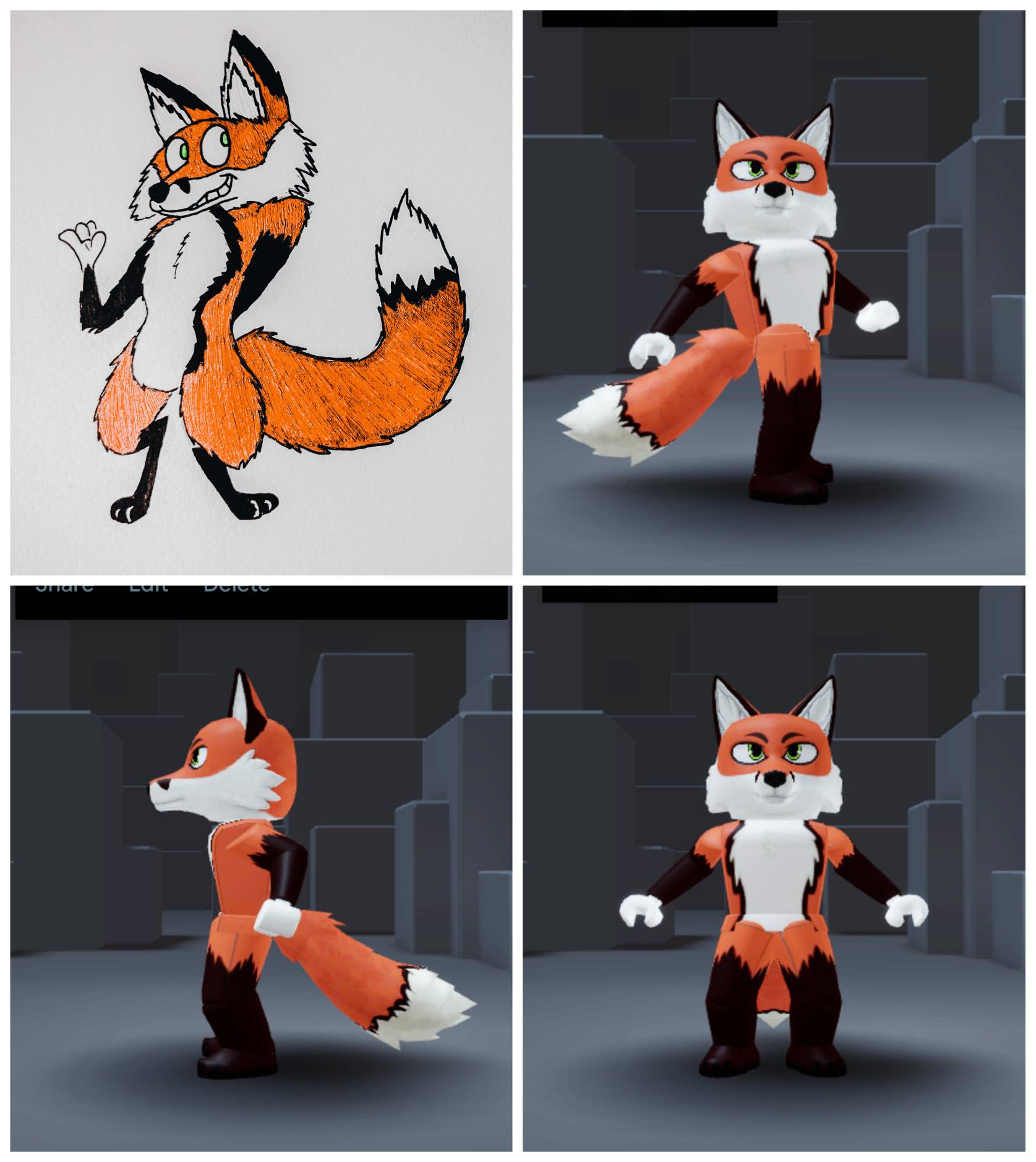Roblox) drawing my new Red Fox avatar by PizzaTheFox on DeviantArt