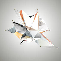 Origami Abstract 3D triangles vector background