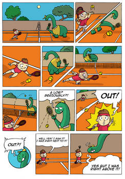 When you play tennis with an apatosaurus...
