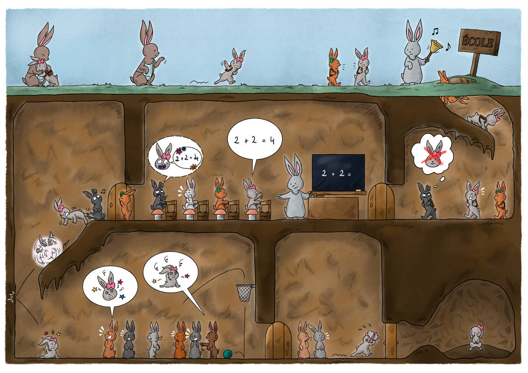 Rabbits and Schoolbullying by Gluglotte on DeviantArt