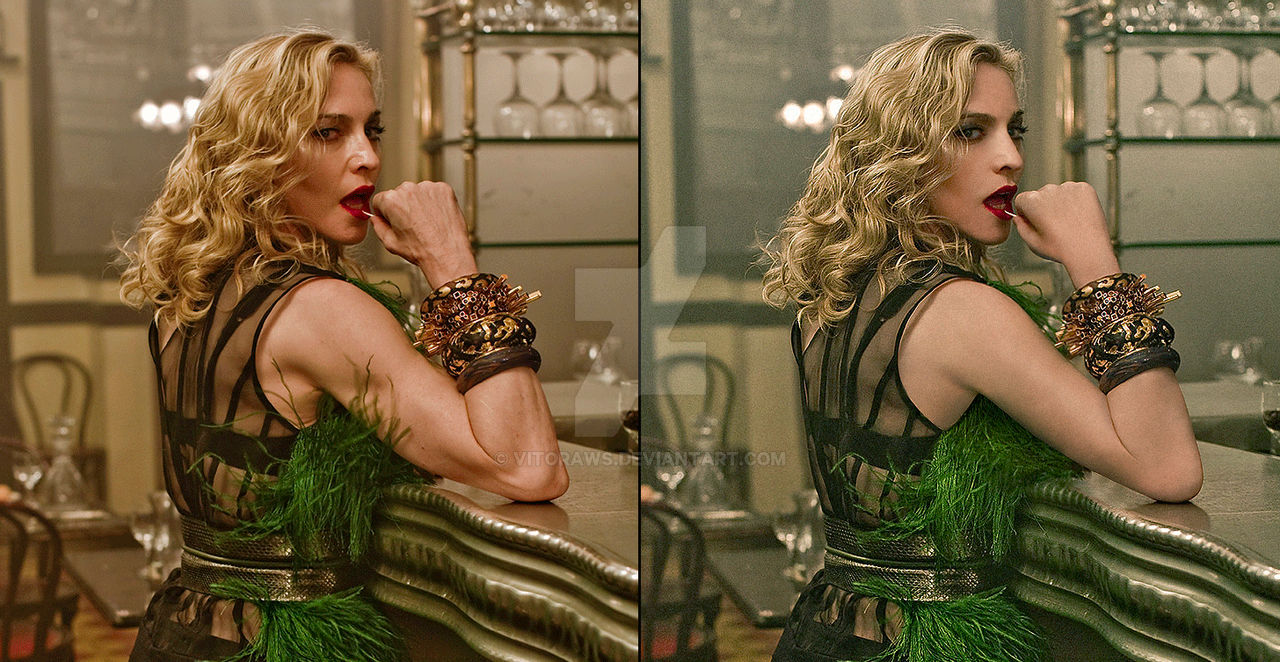 Madonna's Louis Vuitton Ads Before and After Photoshop - Emily